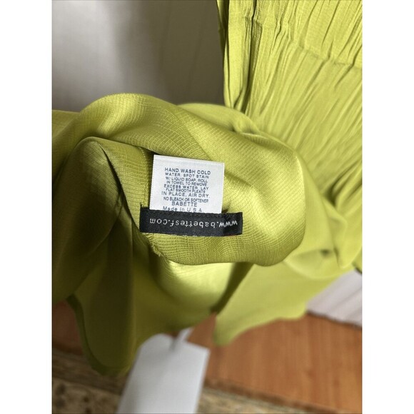 Babette Asymmetrical Hem Dress Tunic Mini Crinkled Artsy Ar to Wear Size XS - Picture 6 of 8